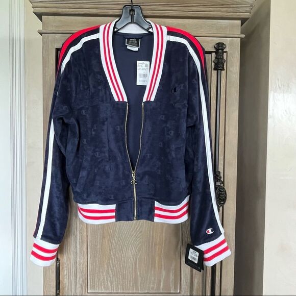 Champion Imperial Terry Cloth Warm-Up Jacket Medium NWT - Picture 6 of 17